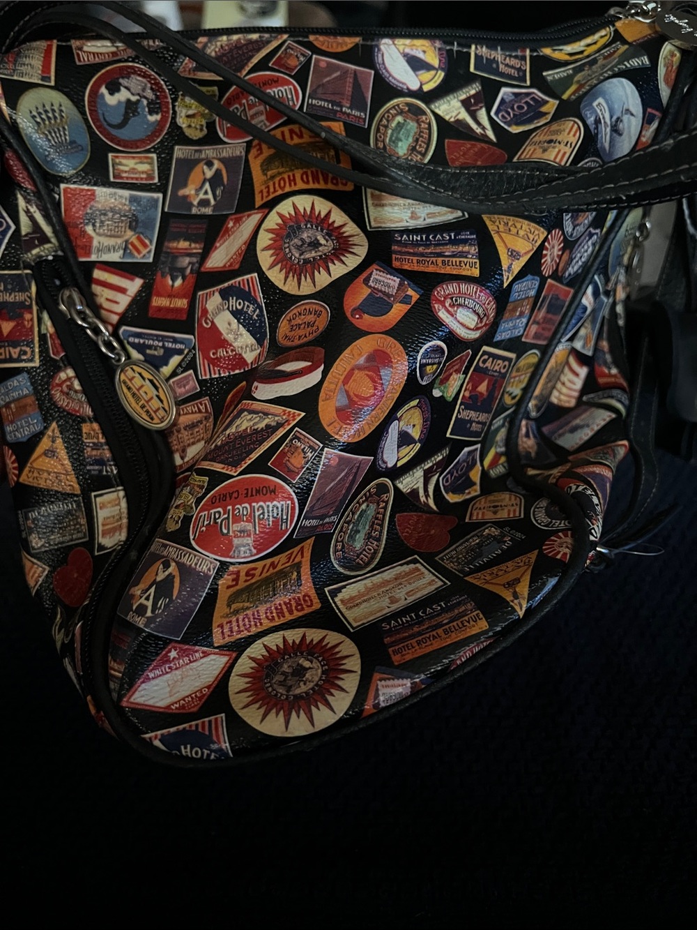 Sydney Love Black Sticker-Print Shoulder Bag - Picture 4 of 5